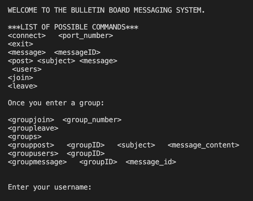 Bulletin Board Messaging System